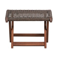 FOLDING WEAVE EUCALYPTUS WOOD STOOL OUTDOOR - CHAIRS, STOOLS